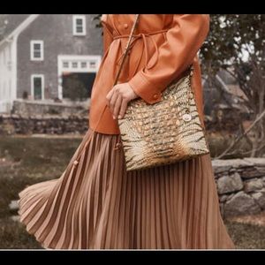 NEW Brahmin Melbourne Katie Feline Ombré Tiger Brown Crossbody Bag